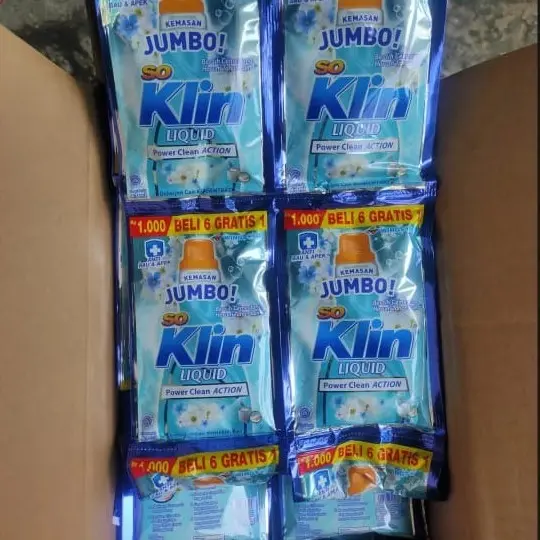 PAKET 42 pcs SO KLIN LIQUID JUMBO CAIR 43ML / RENCENG ALL VARIAN GROSIR promo 3
