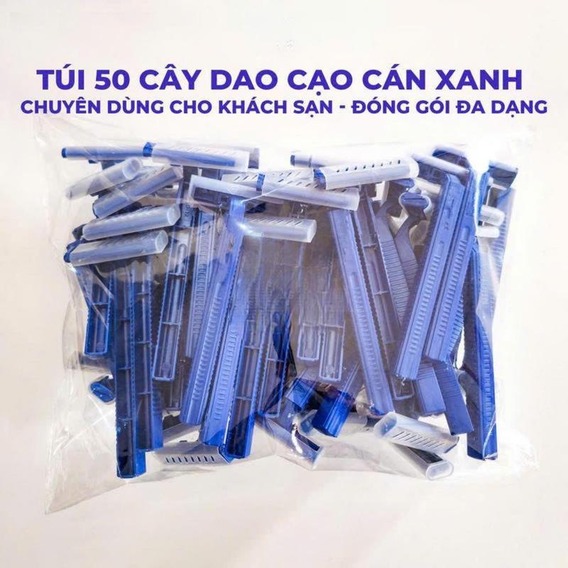 Giao Màu Ngẫu Nhiên - Dao Cạo Râu 50 Cây Túi Siêu Tiết Kiệm Nhựa Cao Cấp Bền Bỉ