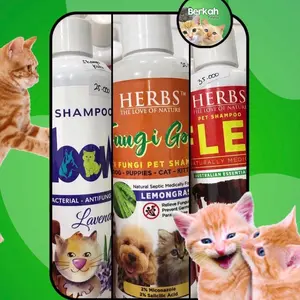 Shampo kucing , shampo kutu, shampo jamur, shampo komplit ( kutu+jamur)