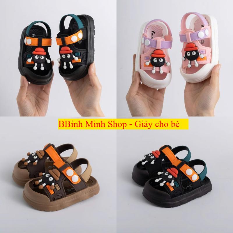 BM106 Sandal Quai Hậu Tập Đi Bé Trai Bé Gái Chống Trơn Trượt size 18 đến 27 sticker đáng yêu Sandal rọ bé giày cho nhẹ dép tập đi giày tập đi Z002