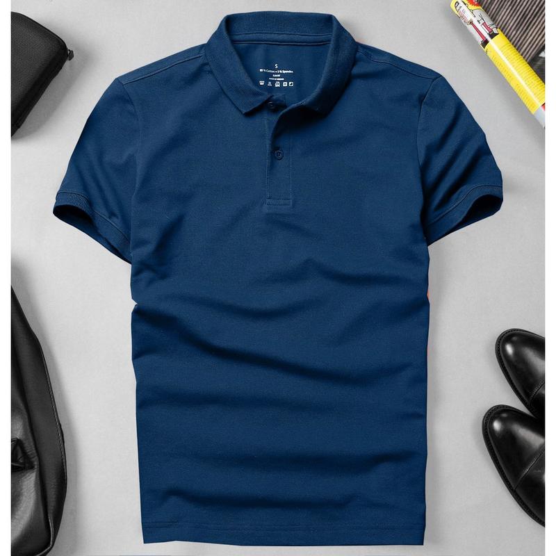 Áo thun Polo nam vải thun trơn cá sấu cotton 4 chiều co dãn áo sang trọng phong cách 3