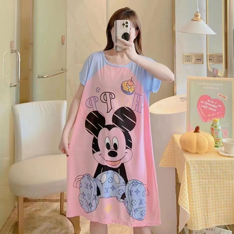 Product Introduction of Váy Ngủ Mùa Hè Dài Trung Bình Cho Nữ, Đồ Ngủ Ngắn Tay Cho Người Nổi Tiếng Trên Internet, Đồ Mặc Nhà Dáng Rộng Trực Tiếp, Cho Bà Bầu, Có Thể Mặc Ngoài Trời 15