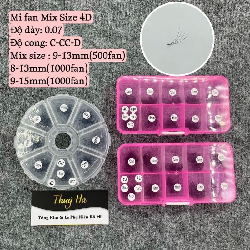Mi fan sẵn 4D Hộp MIX size C-CC- D 007 mi volume xuất khẩu_THÚY HÀ Nữ Trang Điểm Cosmetic Women Mỹ Phẩm
