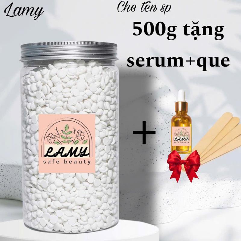 [TẶNG SERUM+QUE] Hũ 500g sáp wax lông sữa dừa cao cấp coconut tẩy sạch đa vùng lông tay chân nách dùng cho cả da nhạy cảm