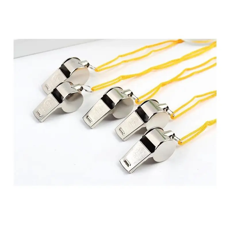 Còi Kim Loại, Lớn, Thích Hợp Cho Các Môn Thể Thao Đồng Đội Và Thể Thao, Có Dây Thừng, Mạnh Mẽ Và Nhỏ Gọn, Chống Mài Mòn, Làm Bằng Thép Không Gỉ, Thích Hợp Cho Nhân Viên Cứu Hộ 1