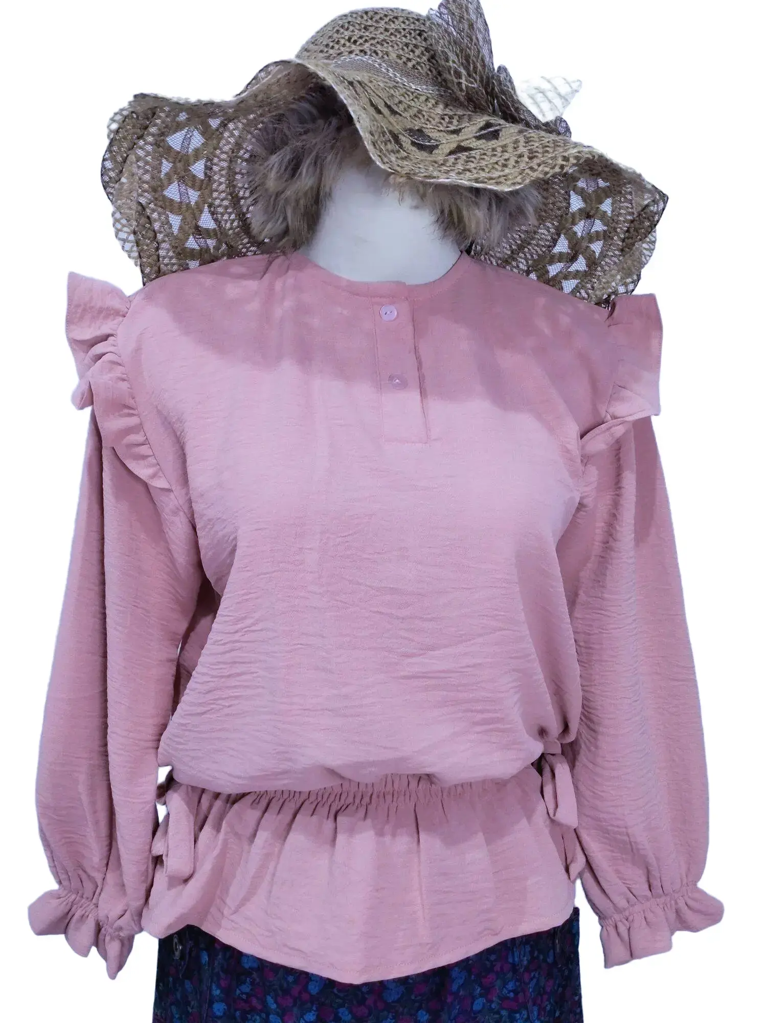 Gempita Blouse remaja tanggung 9-14 / baju anak perempuan 9-14 Tahun/ Atasan model Korea remaja 9-14 / Atasan anak cewek 9-14 / Atasan lengan panjang usia  9-14 Fashion blouse  korea
