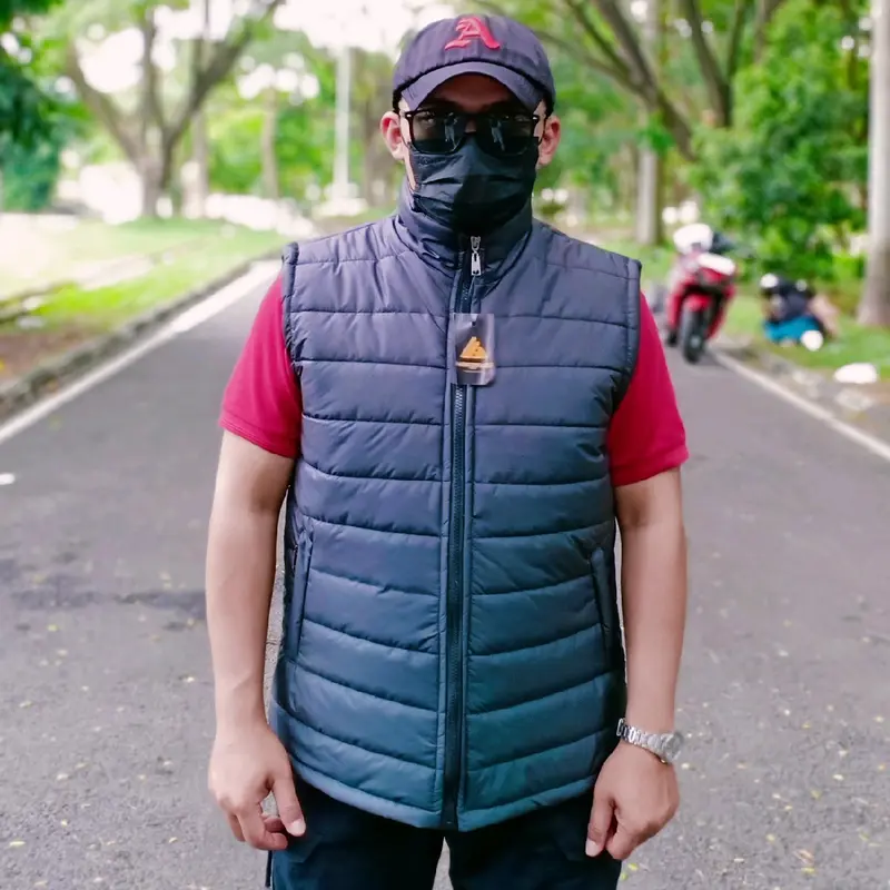 Rompi Kembung Dakron bahan import Parasut Navy Hitam Pria 5