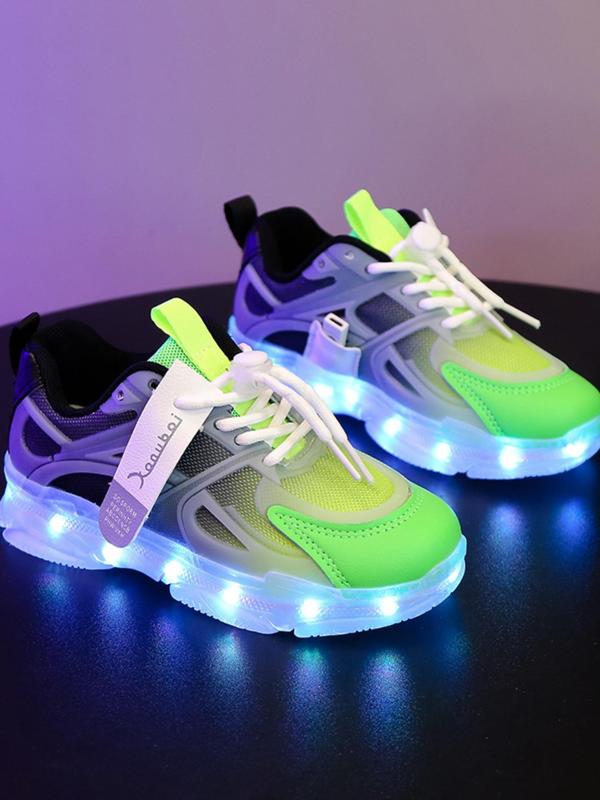 Kids Cute Luminous with Light Sneakers, Summer 2025 New Casual Comfortable Breathable Sports Running Shoes, Trendy Walking Shoes for Kids, Barefoot Shoes Designer Shoes 6