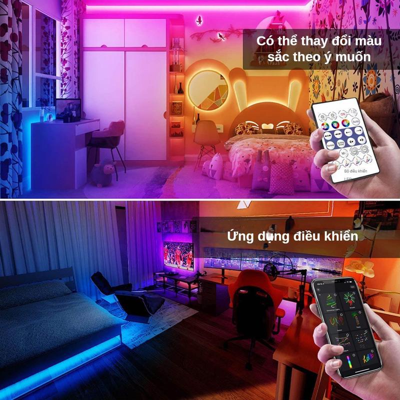 Product Introduction of Dây Đèn Led  5V Thay Đổi Màu Sắc Kèm Điều Khiển Bluetooth  Trang Trí Phòng Khách/ Phòng Ngủ đèn  bàn denled lighting đèn led denled  lighting mart dentrang  trinoel dây  led 220v neon day  led nhịp tim đèn led phát điện đèn  led uốn dẻo đèn  led flex 6