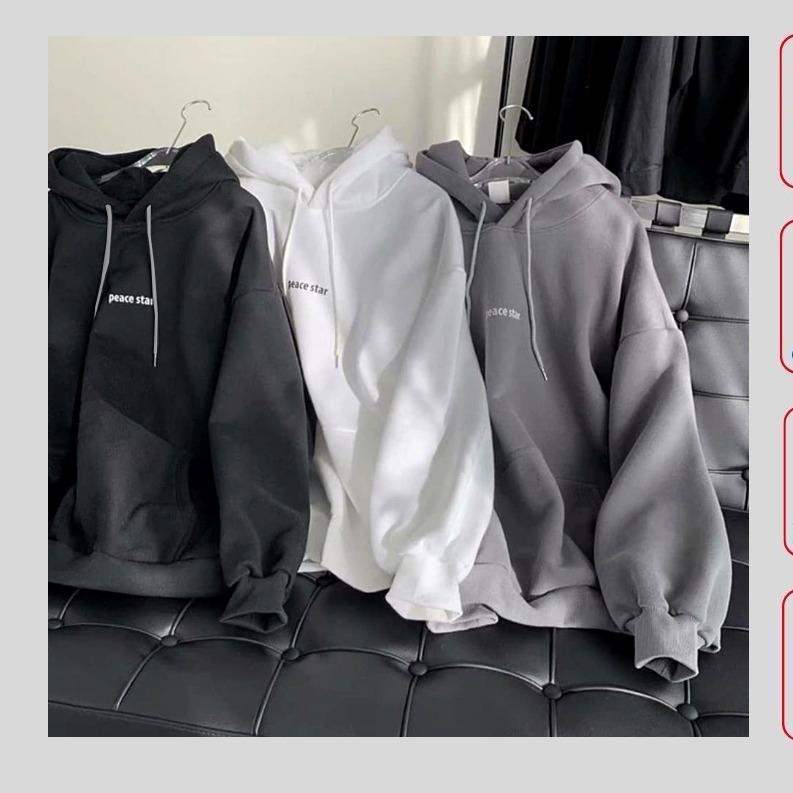 Áo Hoodie Nỉ Trơn Basic SPEACE Nam Nữ, Form Rộng, Tay Phồng, Chất Dày, Mũ To 2 Lớp, Cute Giá Rẻ