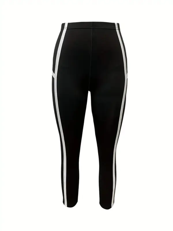 Women's Striped Pattern Pants, Casual Comfy Breathable Skinny Pants for Daily Wear, Ladies Bottoms for All Seasons 2