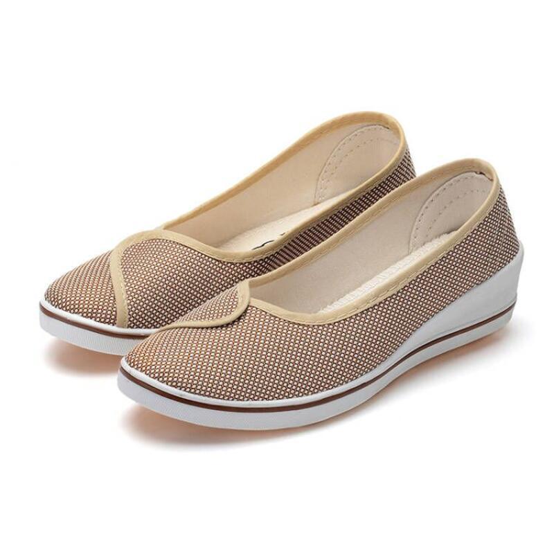 Product Introduction of 2025  brand nurse women's sloping heel soft soled cowhide sole beauty shoes, summer odor proof, breathable and non tiring white shoes Footwear Girl Fashion Heeled 8