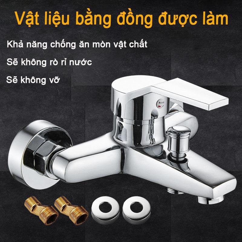 Củ sen tắm nóng lạnh cao cấp giá rẻ hợp kim đồng mạ crom bóng 5 lớp tặng kèm 2 chân đồng chữ Z