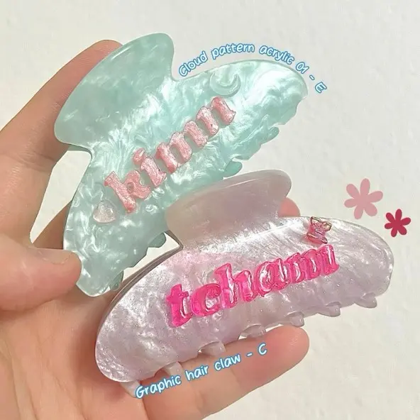 [TẶNG HỘP QUÀ] Kẹp Tóc Khắc Tên, Đính Tên, Gắn Tên Theo Yêu Cầu Cho Nữ Làm Quà Tặng Cute Đèn kẹp tóc  khắc tên 3