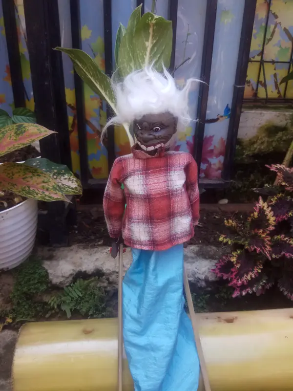 Wayang golek 'BUTA' (giri harja)kayu + cetak tinggi 40cm 2