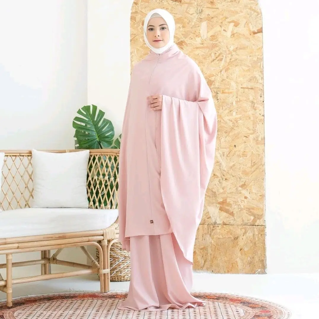 Mukena hanna polos / mukena lebaran travel mini hampers premium silk