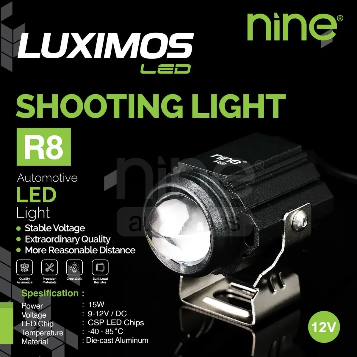 [HARGA SEPASANG] Lampu tembak d2 laser luximos R8 + demon for motorcycle Car