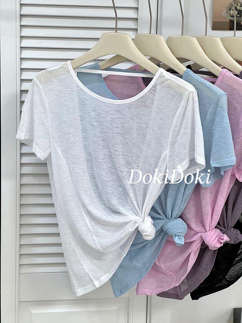 Product Introduction of Áo Tập Yoga, Dành Cho Nữ, ngắn Tay, Thiết Kế Chéo Lưng, Làm Bằng Sợi Tre, Thích Hợp Cho Mùa Hè, Mỏng, Áo Thể Thao, Áo Phông, Thích Hợp Cho Pilates Và Thể Dục, ngắn Tay 10