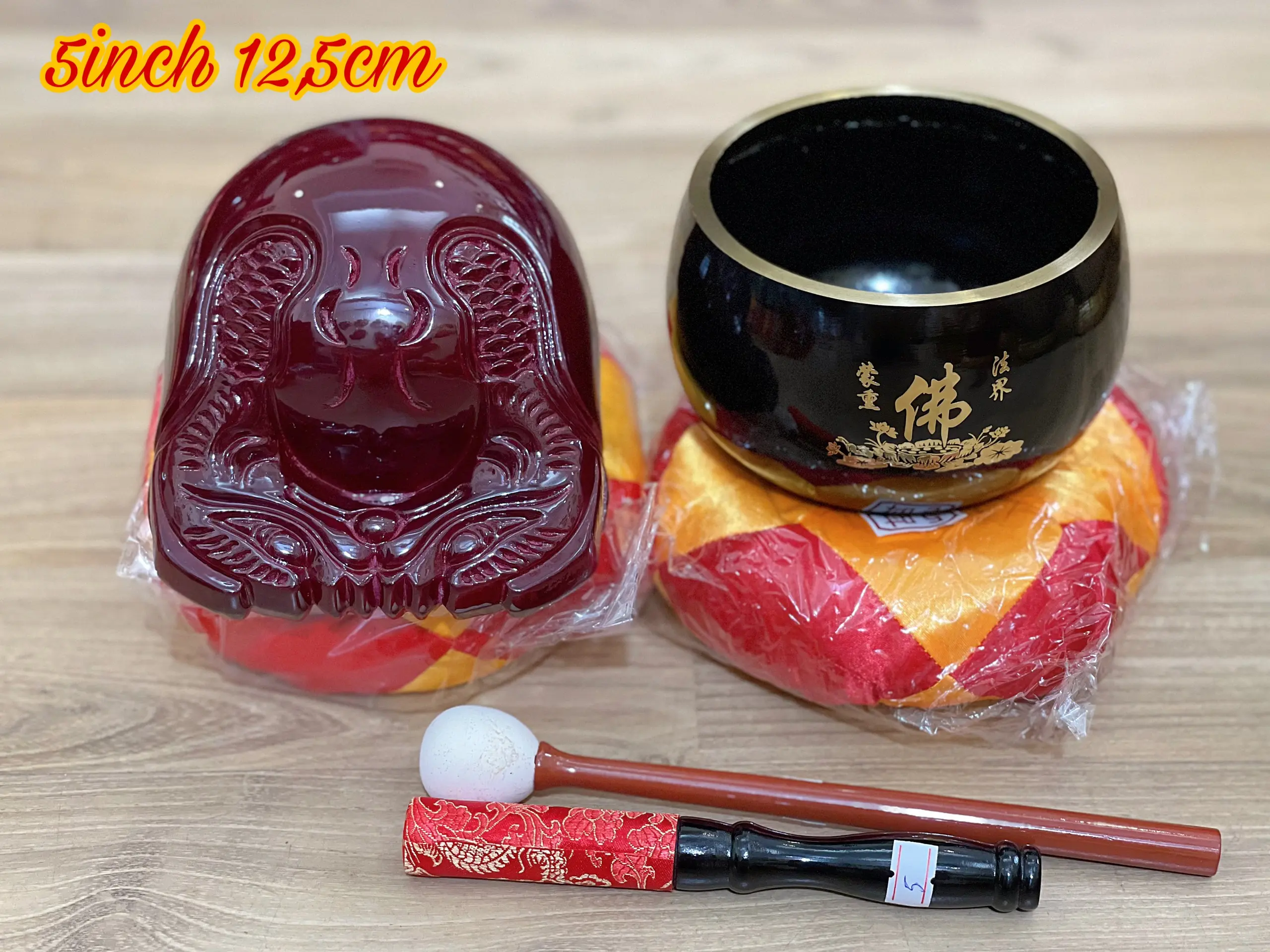 Bộ Chuông mõ Đài Loan 5inch tụng kinh tại gia
