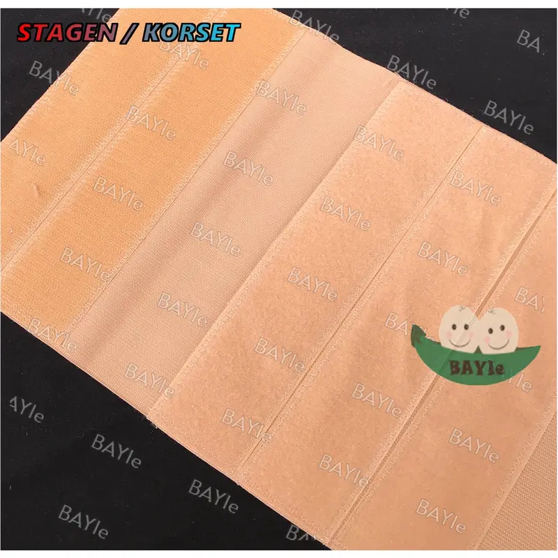 BAYIe - Korset / Stagen Pelangsing/Pengecil Perut setelah Melahirkan Model PEREKAT Double Bahan Tebal GOLDEN NICK Y23P Lebar 23.5 cm Size M, L, XL, XXL 2
