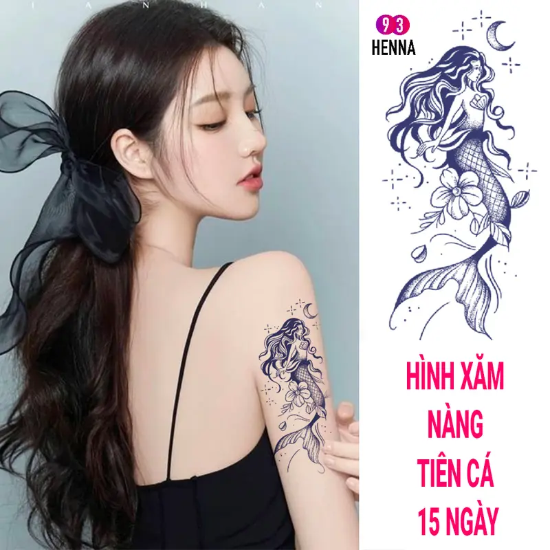 Hình Xăm Dán Geisha nhật cổ, hoa hồng 15 Ngày Trang Điểm Cosmetic 5