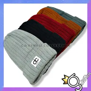 Topi Kupluk Bayi Anak Laki Laki Perempuan Umur 6 12 bulan 1 2 3 Tahun Rajut Lapis Dobel Premium Lipat Murah Beanie Hat Model Baru Kekinian Korea