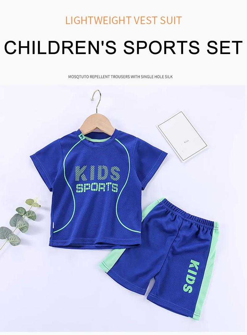 Product Introduction of Children Summer Short Sleeve Football Basketball Suit Clothing Set Boy Girl Jersey Quick Drying Breathable Kids Sports Wear 7