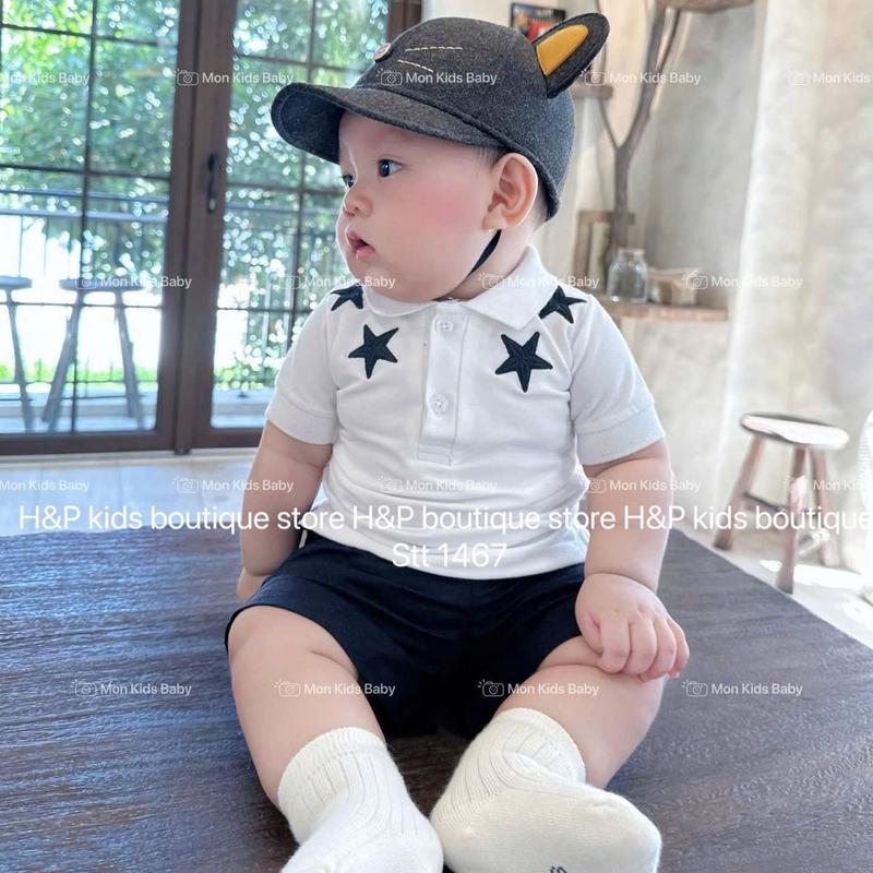 Sét polo cổ bẻ siêu chất cho bé chất cottom tàu mềm mịn mát sang chảnh cho zai yêu 10-28kg Cotton 3