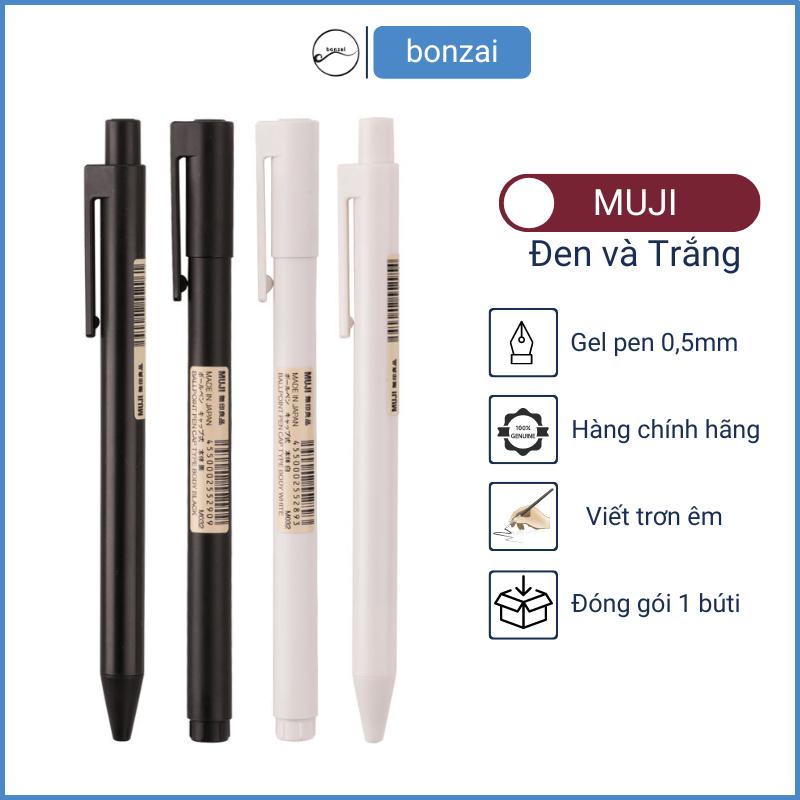 Bút gel MUJI cổ điển 2 lựa chọn màu sắc đen và trắng (Hàng Chính Hãng)