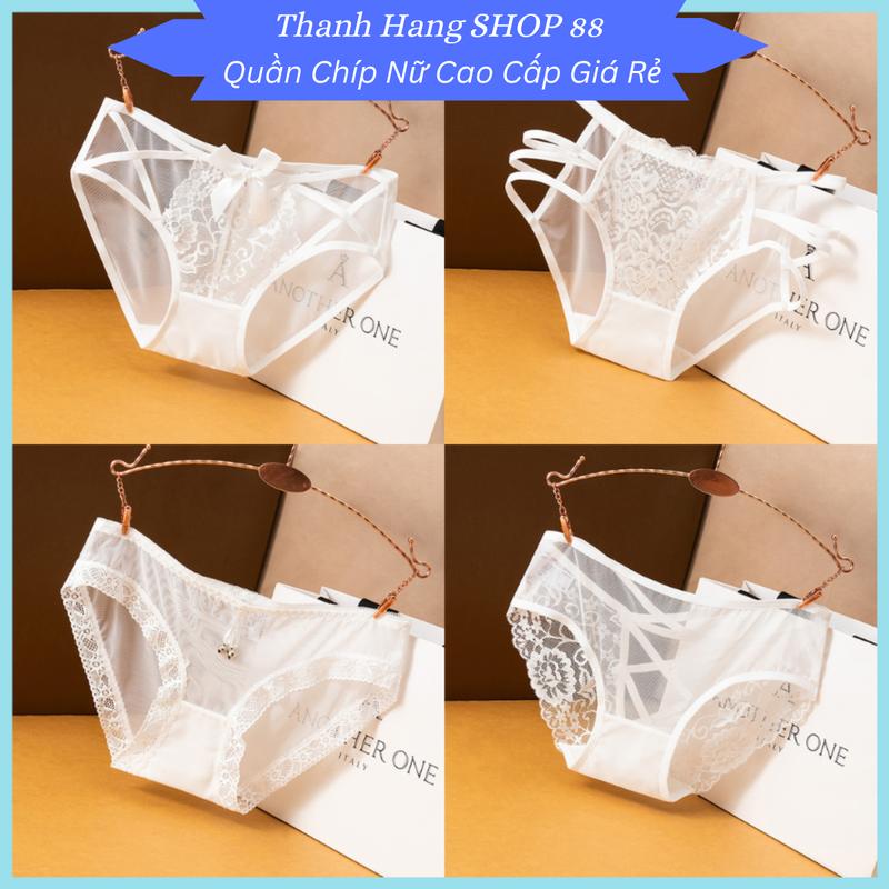 ️SIÊU PHẨM ️COMBO 4 QUẦN MÀU TRẮNG  REN  CAO CẤP _R 07️ Nữ Women Quần Lót quần  lót