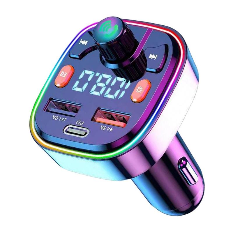 Bluetooth FM Modulator Handsfree Calling Wireless Adapter Car FM Modulator 7