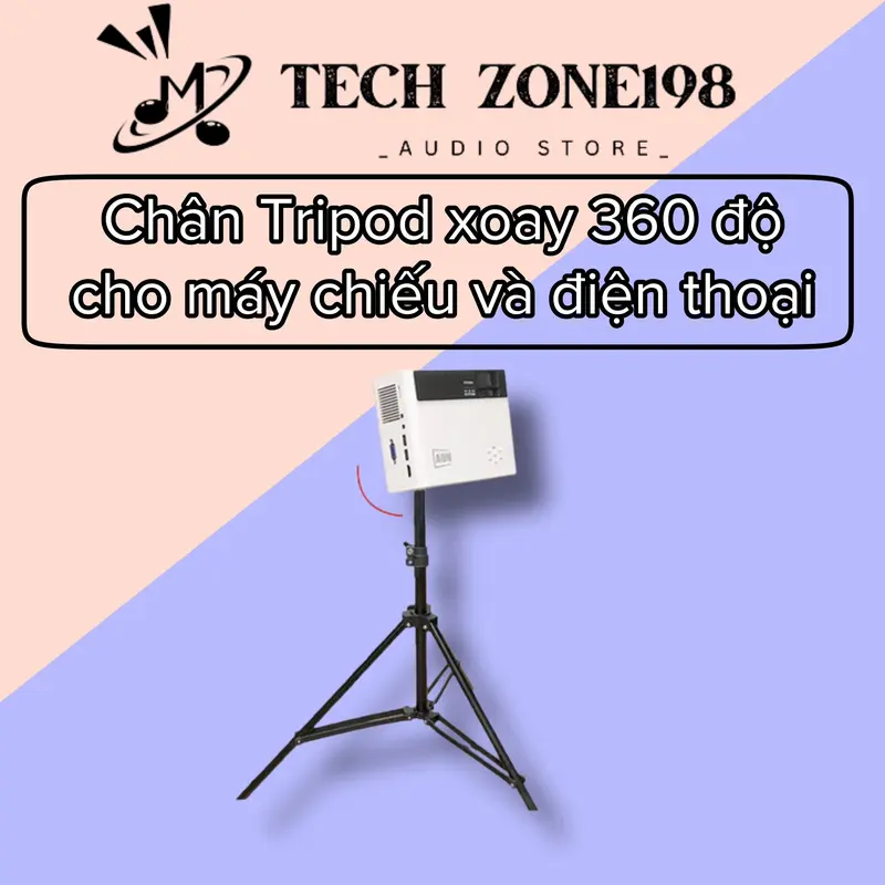 [XOAY 360 - ĐỘ CHỊU LỰC 1.5KG] Chân tripod máy chiếu xoay 360 độ - Tripod giá đỡ máy chiếu điện thoại 0