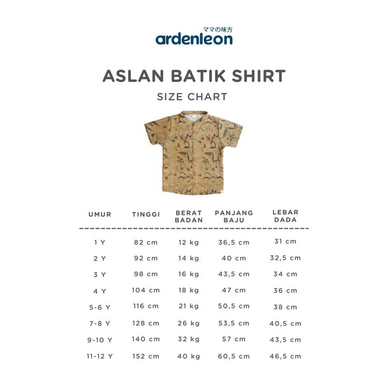 Product Introduction of ARDENLEON Atasan Kemeja Anak Laki Laki Aslan Batik Shirt 2.0 0