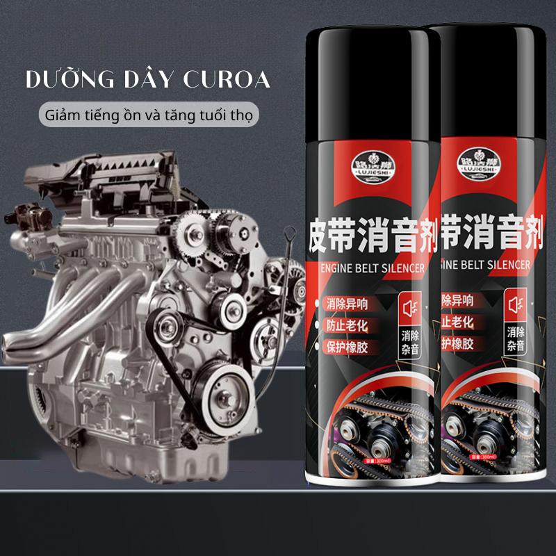 Chai Xịt Bảo Dưỡng Dây Curoa Ô Tô, Gioăng Cao Su Lujieshi Giảm Tiếng Ồn Động Cơ Dầu