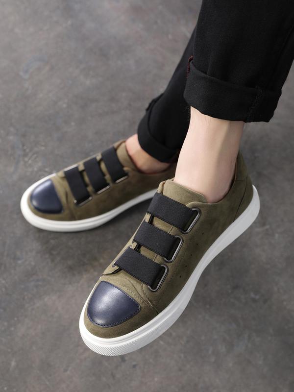 Men's Casual Lace Up Slip on Sneaker, Fashionable Comfortable Breathable Shoes for Daily Wear, Lightweight Breathable Shoes for All Seasons 3