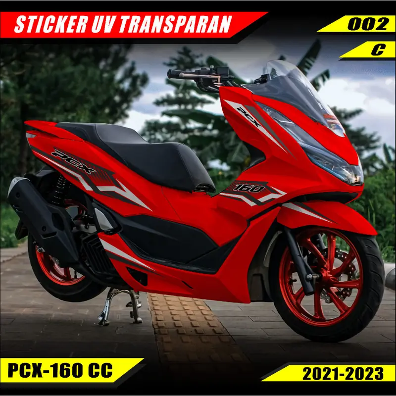 ''''' STRIPING TRANSPARAN HONDA PCX 160 ALL NEW LIST MOTOR DESAIN GRAFIS SIMPLE GPC 002 ,,,, 2