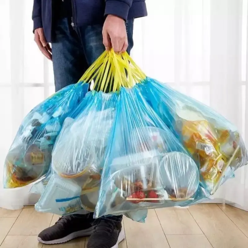 (HY) Kantong Plastik Roll Sampah + Tali 45 X 50 CM isi 15 Lembar 3