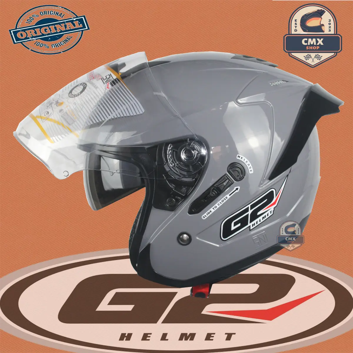 HELM CENTRO G2 OPTIMAX (paket ganteng) kaca motorcycle Helmet Visor
