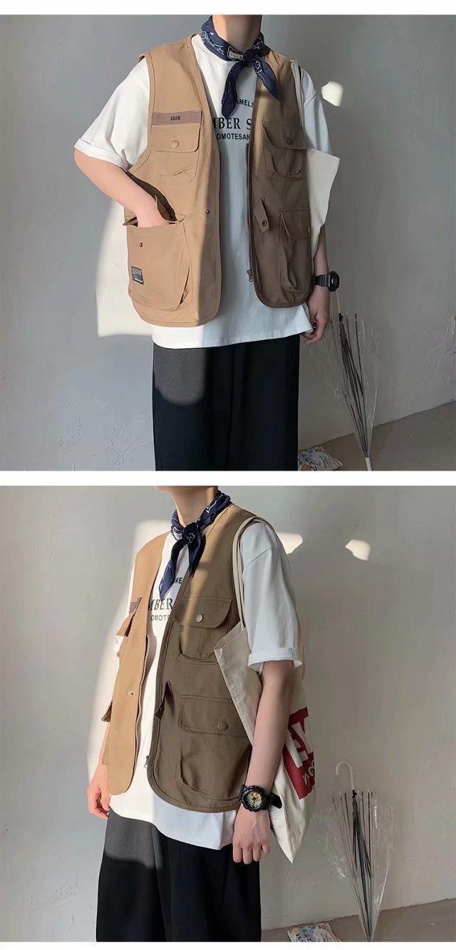 Product Introduction of Áo Vest Cho Nam Nhiều Túi Plus Kích Thước Áo Vest Không Tay Cho Nam Thời Trang Quá Khổ mềm mịn 33