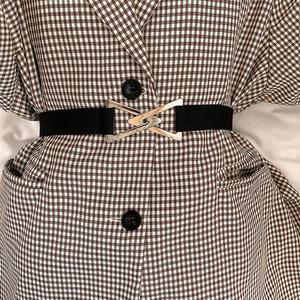 New Triangular Buckle Korean Coat Belt Decorative Coat Waist Seal Black Coffee Simple and Versatile