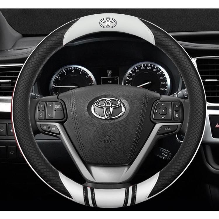 Bọc vô lăng da carbon, thích hợp cho Toyota , để làm lóa mắt, RAV4, Corolla, Lelink, Camry, Vios, wigo