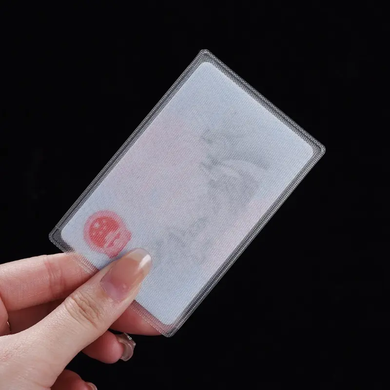 Chủ thẻ trong suốt không thấm nước, 10 cái, chất liệu PVC mờ, chống từ tính, thích hợp cho thẻ tín dụng và ID, bao đựng thẻ, tay áo bảo vệ thẻ, Welove Store 5
