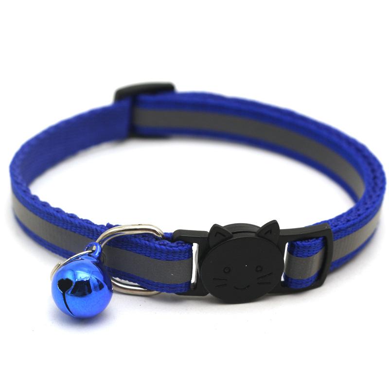 Product Introduction of Safety Buckle Detachable Reflective with Bell Cute Pet Products Colorful Nylon Collars Accessories Necklace Cat Dog Bell Collar 18