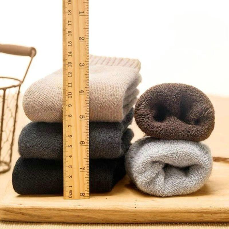 Product Introduction of Tất Len, Dành Cho Nam Và Nữ, Màu Trơn Cỡ Lớn, Chịu Lực, Thích Hợp Cho Mùa Đông, Tuyết, Giữ Nhiệt, Làm Bằng Cashmere, Tất Vòng Terry Dày 3