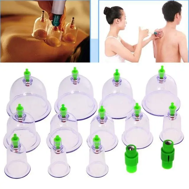 Nice 12 pcs Traditional Vacuum Cupping Health Massage Therapy Set