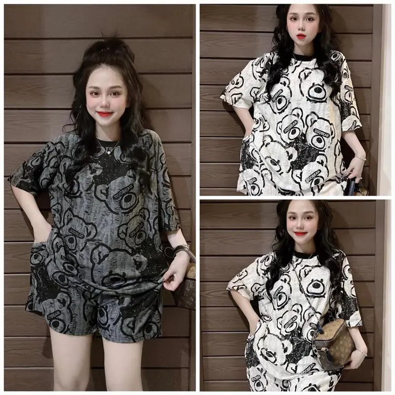 Set bộ đùi chất xước chuẩn ảnh Nữ Women Áo Top