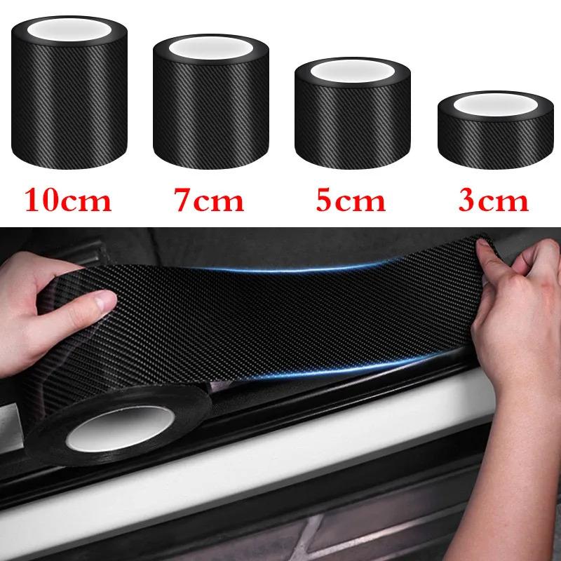 3D Carbon Fiber Car Sticker DIY Paste Strip Rolls Different Sizes Auto Anti Scratch Protector Tape Waterproof Film 1