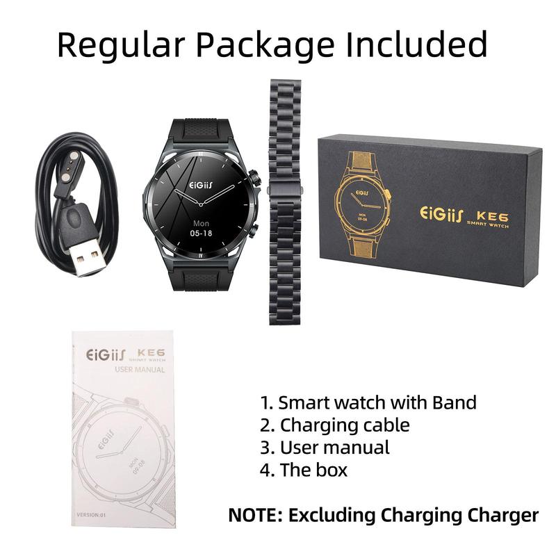 EIGIIS KE6 Multifunctional Smart Watch, Fashionable Sports Watch with 178 Sports Modes, Waterproof Sports Watch with BT Call & Fitness Tracker for iPhone Android, Stocking Fillers Gift 4