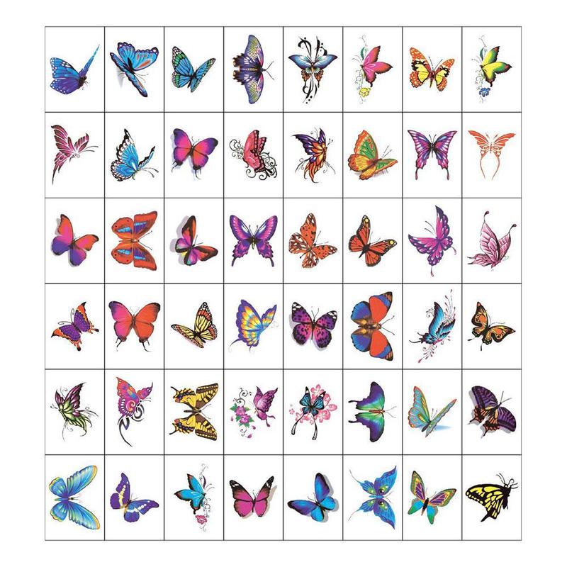 Product Introduction of 20/50pcs Waterproof Tattoo Sticker Sexy Simulation Flower Butterfly Ankle Clavicle RoseTattoo Sticker 37