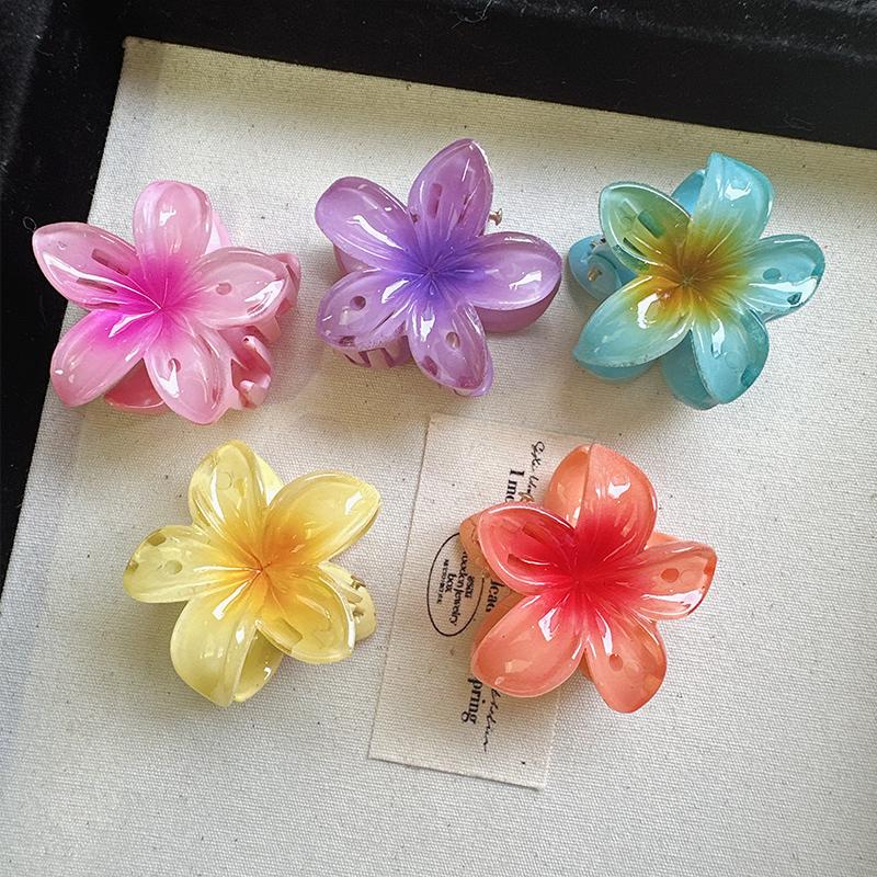 Trứng Hoa Hair Clip Cao Horsetail Hair Clip Đối với phụ nữ Hoa Hair Clip 1